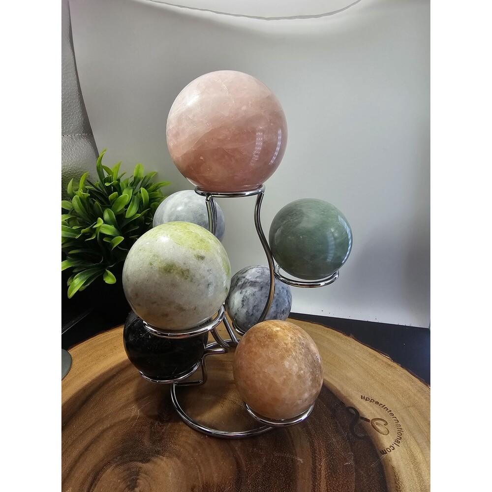 Rose Quartz & Jasper Spheres